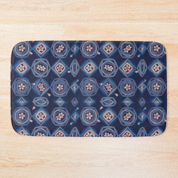 Item preview, Sakura Itajime Shibori Pattern | Japanese Indigo Cherry Blossom Textile designed and sold by Tamas Das.