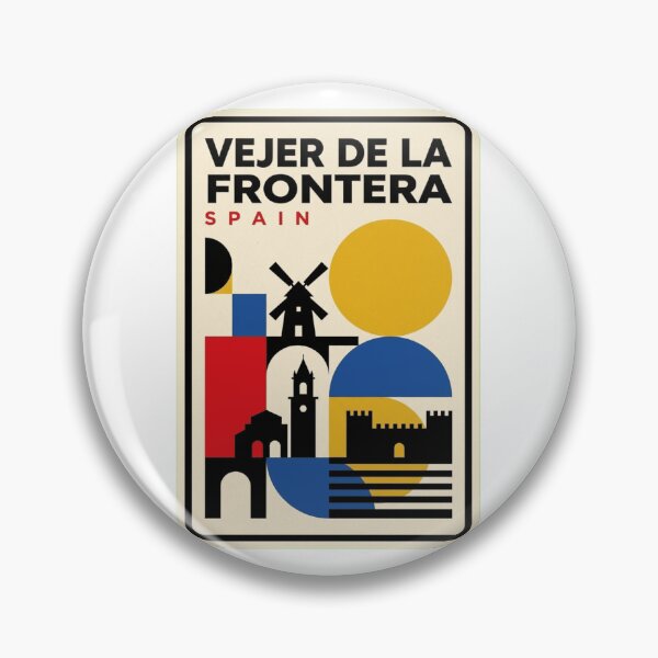 Item preview, Retro Vejer De La Frontera Bauhaus Geometric Skyline designed and sold by k3rstman1.