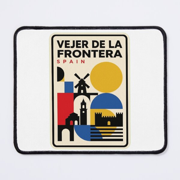 Item preview, Retro Vejer De La Frontera Bauhaus Geometric Skyline designed and sold by k3rstman1.
