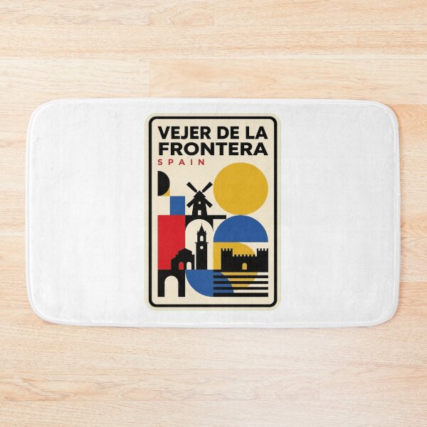 Item preview, Retro Vejer De La Frontera Bauhaus Geometric Skyline designed and sold by k3rstman1.