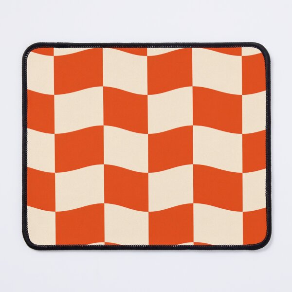 Item preview, Seamless Wavy Checkerboard Pattern Orange And Cream Retro Geometric Background designed and sold by KanDa-Shop.