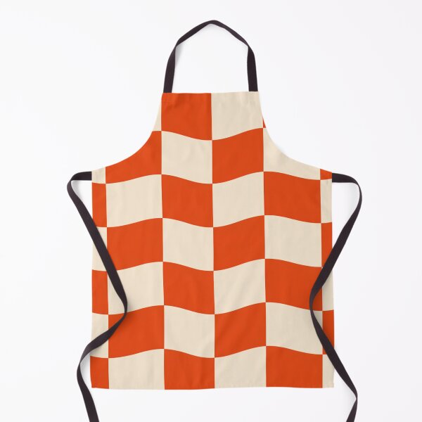 Item preview, Seamless Wavy Checkerboard Pattern Orange And Cream Retro Geometric Background designed and sold by KanDa-Shop.