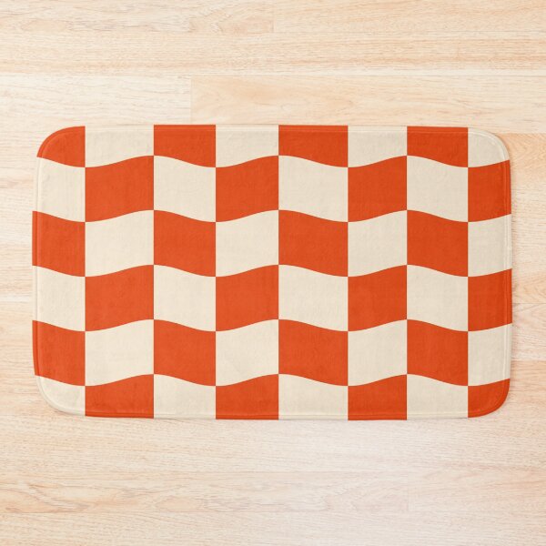 Item preview, Seamless Wavy Checkerboard Pattern Orange And Cream Retro Geometric Background designed and sold by KanDa-Shop.