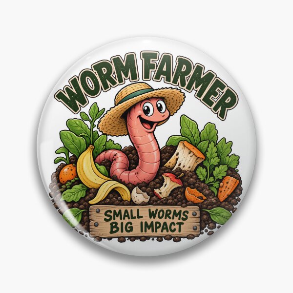 Item preview, Worm Farmer Small Worms Big Impact Vintage Gardening Humor designed and sold by FindYouByZ.