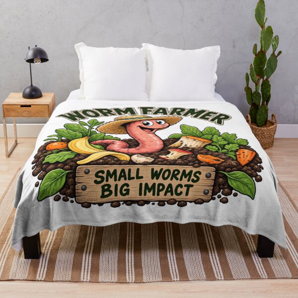 Item preview, Worm Farmer Small Worms Big Impact Vintage Gardening Humor designed and sold by FindYouByZ.