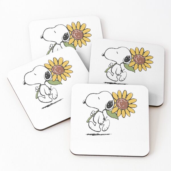 Item preview, Snoopy With Sunflower Sketch designed and sold by LittleMamastore.