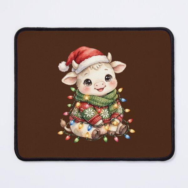 Item preview, Christmas Cow in a Cozy Holiday Sweater designed and sold by PunchDrop.