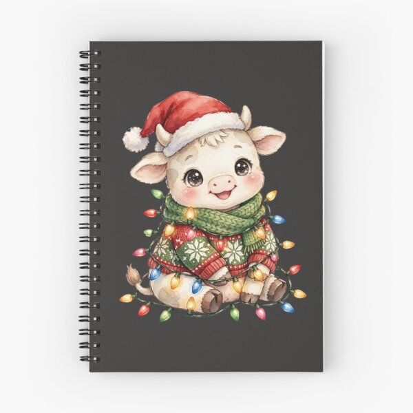 Item preview, Christmas Cow in a Cozy Holiday Sweater designed and sold by PunchDrop.
