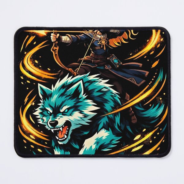 Item preview, Princess and Wolf Archer - Fantasy Action Adventure Gaming Art designed and sold by Overlord Kingdom.