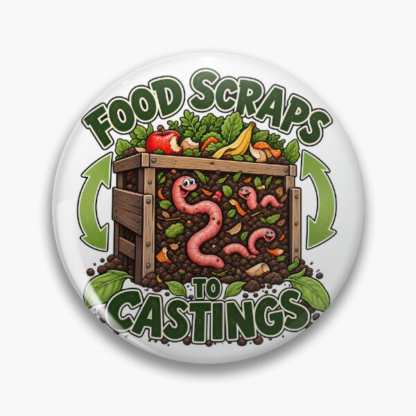 Item preview, Food Scraps to Castings Funny Vermicomposting Worm Farm designed and sold by FindYouByZ.