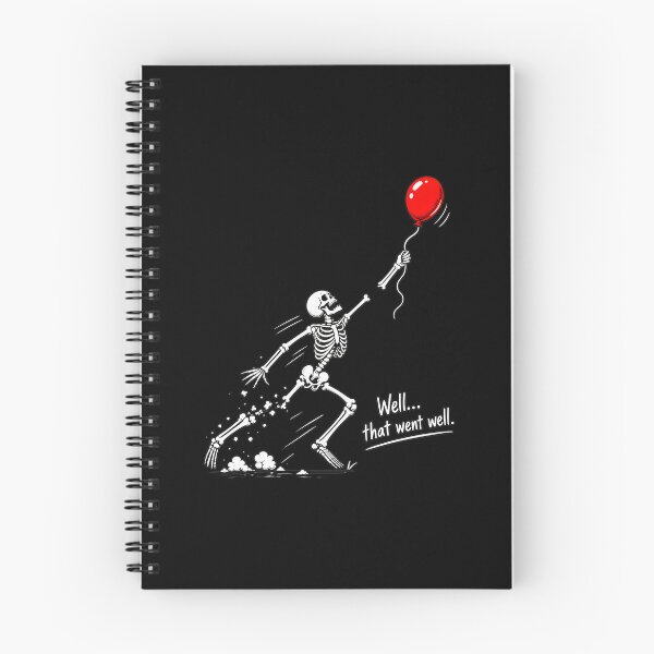 Item preview, Skeleton Balloon Went Well Dark Humor Art designed and sold by OlyvieArt.