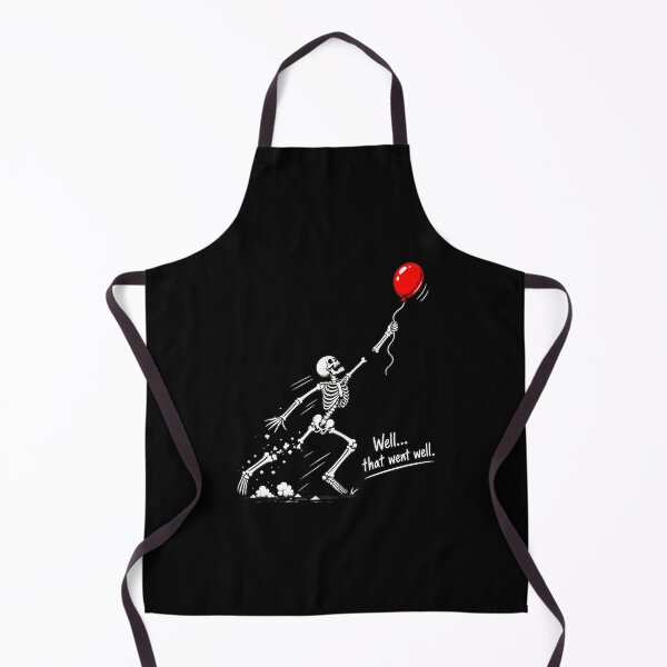 Item preview, Skeleton Balloon Went Well Dark Humor Art designed and sold by OlyvieArt.
