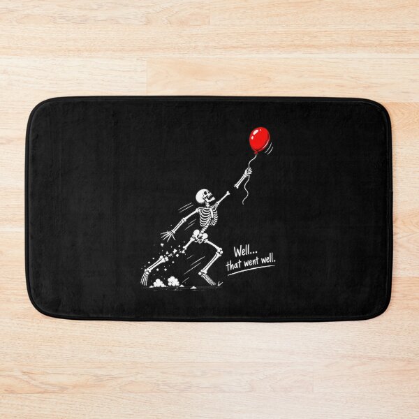 Item preview, Skeleton Balloon Went Well Dark Humor Art designed and sold by OlyvieArt.