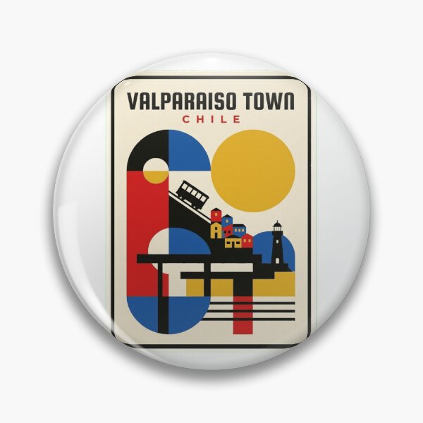 Item preview, Retro Valparaiso Town Bauhaus Geometric Skyline designed and sold by k3rstman1.