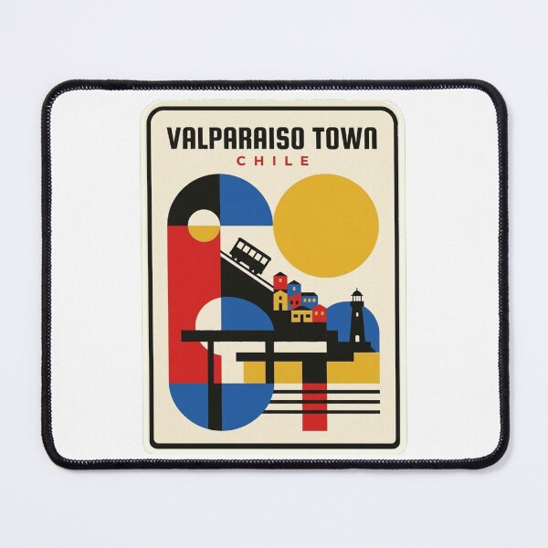 Item preview, Retro Valparaiso Town Bauhaus Geometric Skyline designed and sold by k3rstman1.