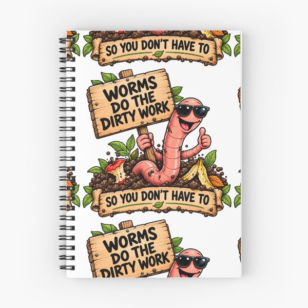 Item preview, Worms Do the Dirty Work Funny Composting Worm Farmer designed and sold by FindYouByZ.