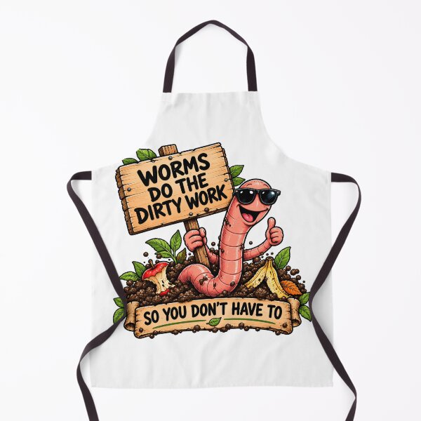 Item preview, Worms Do the Dirty Work Funny Composting Worm Farmer designed and sold by FindYouByZ.