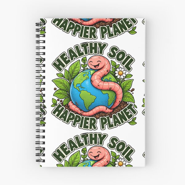 Item preview, Healthy Soil Happier Planet Earthworm Eco Gardening designed and sold by FindYouByZ.