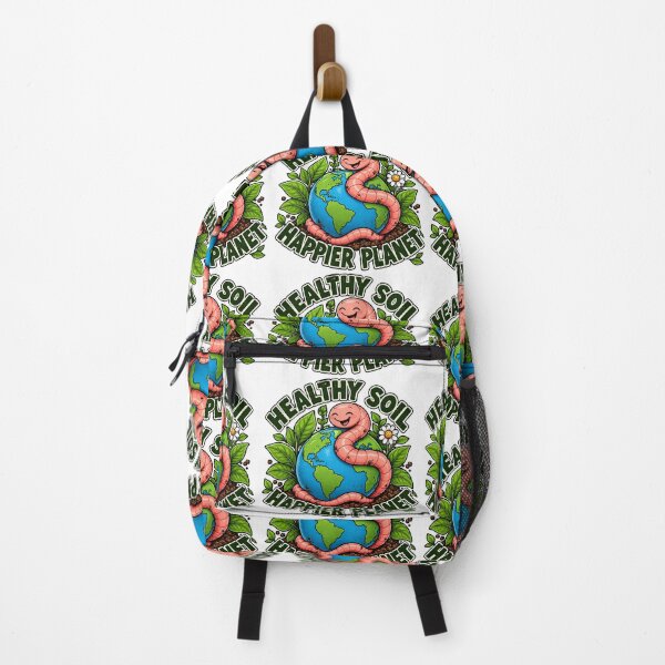 Item preview, Healthy Soil Happier Planet Earthworm Eco Gardening designed and sold by FindYouByZ.