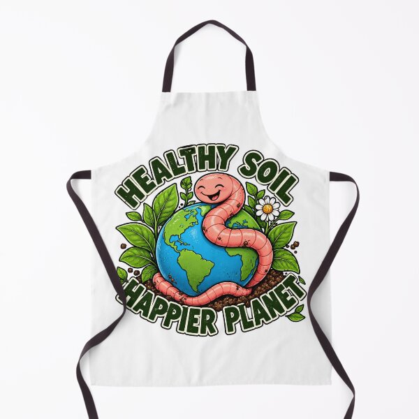 Item preview, Healthy Soil Happier Planet Earthworm Eco Gardening designed and sold by FindYouByZ.