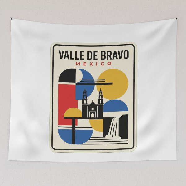 Item preview, Retro Valle De Bravo Bauhaus Geometric Skyline designed and sold by k3rstman1.