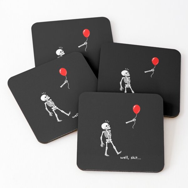 Item preview, Skeleton Lost Balloon Well Shit Funny designed and sold by OlyvieArt.