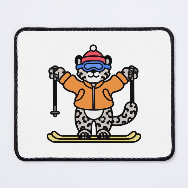 Item preview, Snow Leopard Skier in a Bobble Hat designed and sold by BysonDesigns.