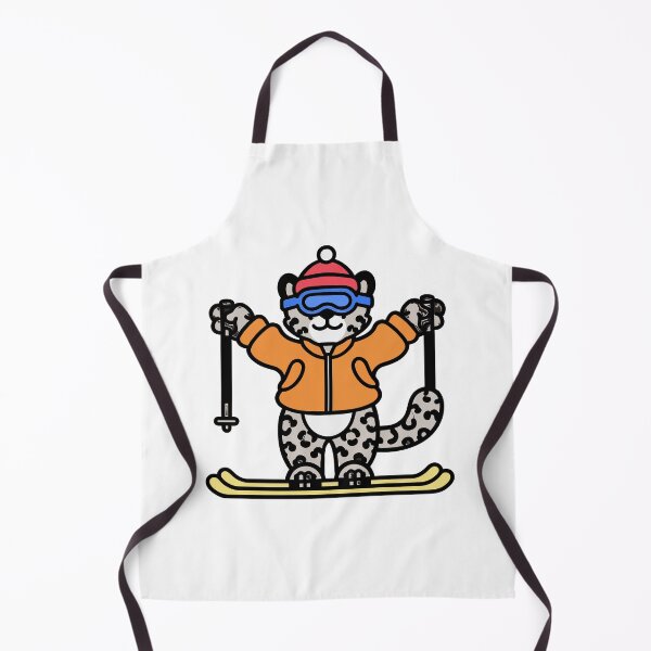 Item preview, Snow Leopard Skier in a Bobble Hat designed and sold by BysonDesigns.