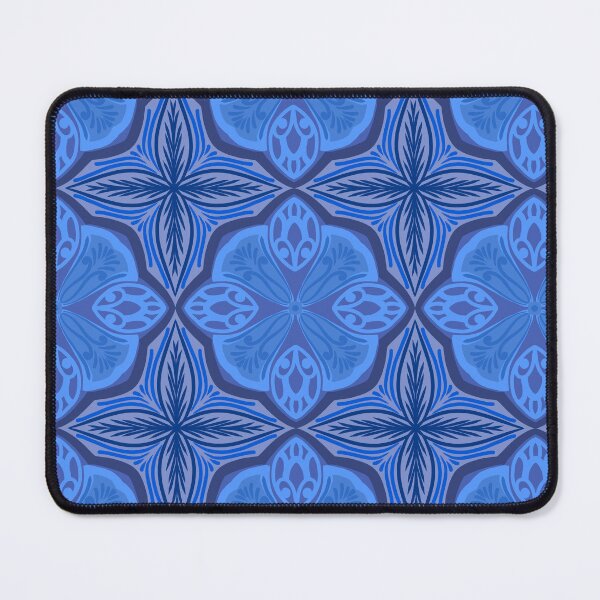 Item preview, Ornate Ocean Blue Tile | Mediterranean Floral Mandala Mosaic Pattern designed and sold by Rukhscreations.