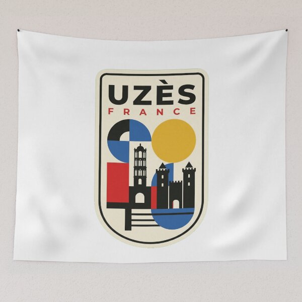 Item preview, Retro Uzès Bauhaus Geometric Skyline designed and sold by k3rstman1.