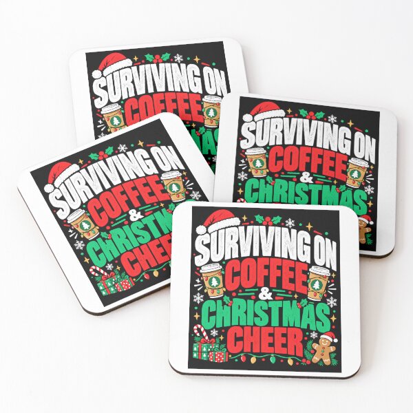 Item preview, Surviving on Coffee & Christmas Cheer – Funny Christmas Work Design designed and sold by KeeganDykes.