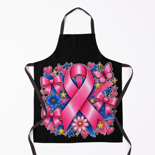 Item preview, Pink Ribbon With Bows Stars And Blue Flowers designed and sold by Lombardino.