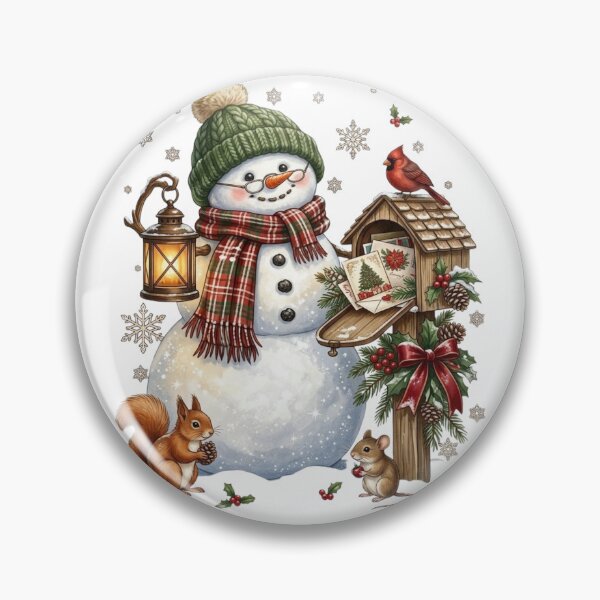 Item preview, Vintage Snowman with Woodland Animals and Christmas Lantern T-Shirt designed and sold by designwiss.