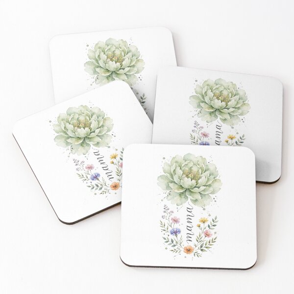 Item preview, Mama Floral Watercolor - Sage Green Peony Wildflower Gift designed and sold by Mittu96.