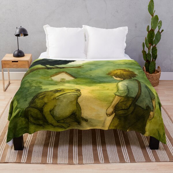 Item preview, Charming Woodland Boy, Frog, and Crow Watercolor Illustration designed and sold by PandaTShirtShop.
