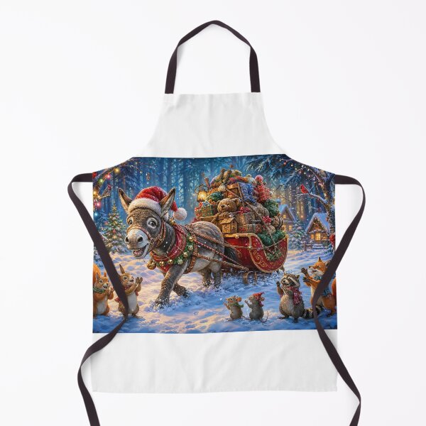Item preview, Cute Christmas Donkey Pulling a Sleigh Full of Presents designed and sold by acceleratorhams.
