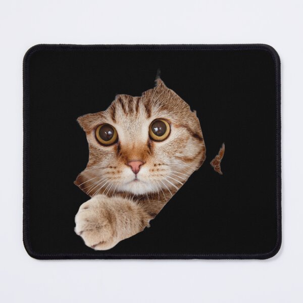 Item preview, Funny Peekaboo Cat Ripping Through Paper 3D Art designed and sold by Azmatdesigner.
