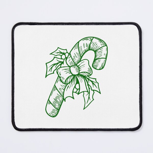 Item preview, Dark Green Vintage Christmas Candy Cane Design designed and sold by pattern-archive.