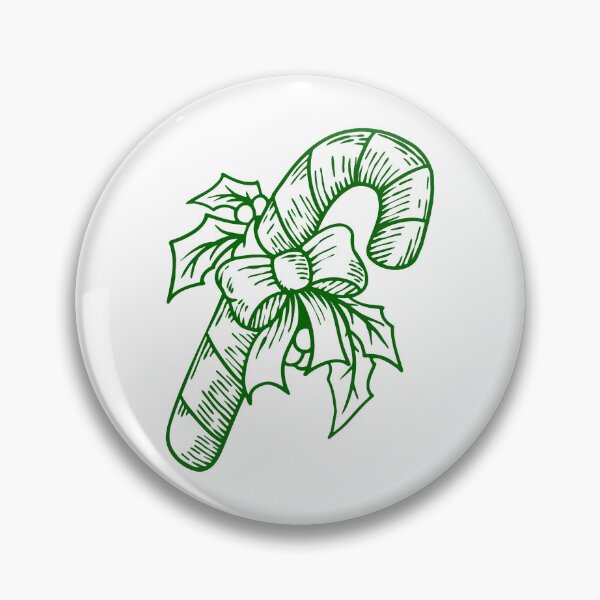 Item preview, Dark Green Vintage Christmas Candy Cane Design designed and sold by pattern-archive.
