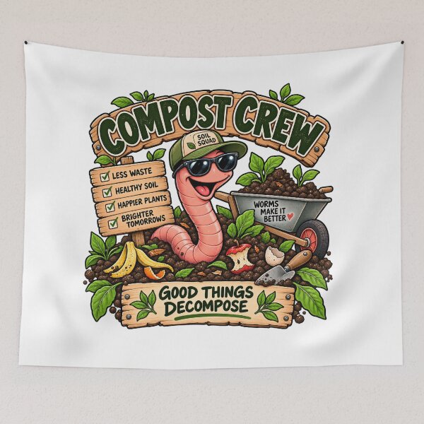 Item preview, Compost Crew Good Things Decompose Funny Worm Farming designed and sold by FindYouByZ.