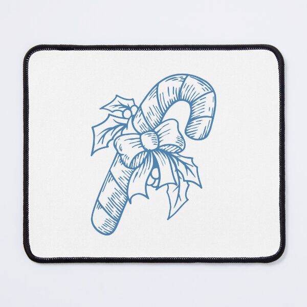 Item preview, Steel Blue Vintage Christmas Candy Cane Design designed and sold by pattern-archive.