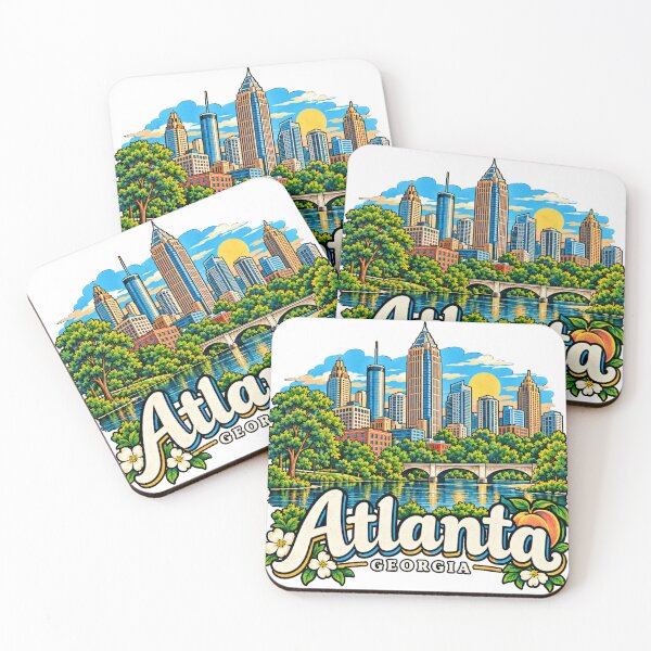 Item preview, Hand Drawn Atlanta Georgia Travel Souvenir Landmark Gift designed and sold by MichaeIRellov.