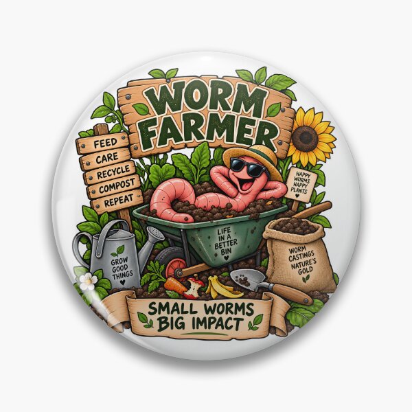 Item preview, Worm Farmer Life in a Better Bin Funny Composting Humor designed and sold by FindYouByZ.