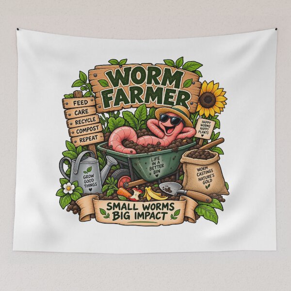 Item preview, Worm Farmer Life in a Better Bin Funny Composting Humor designed and sold by FindYouByZ.