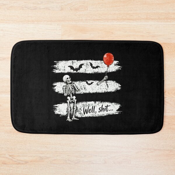 Item preview, Skeleton With Balloon Funny Halloween Grunge designed and sold by OlyvieArt.