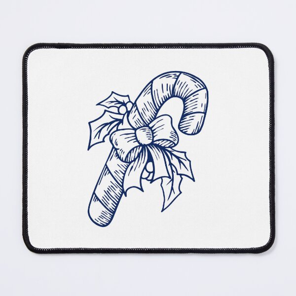 Item preview, Navy Blue Vintage Christmas Candy Cane Design designed and sold by pattern-archive.