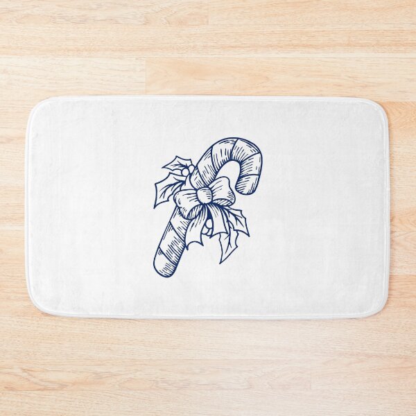 Item preview, Navy Blue Vintage Christmas Candy Cane Design designed and sold by pattern-archive.