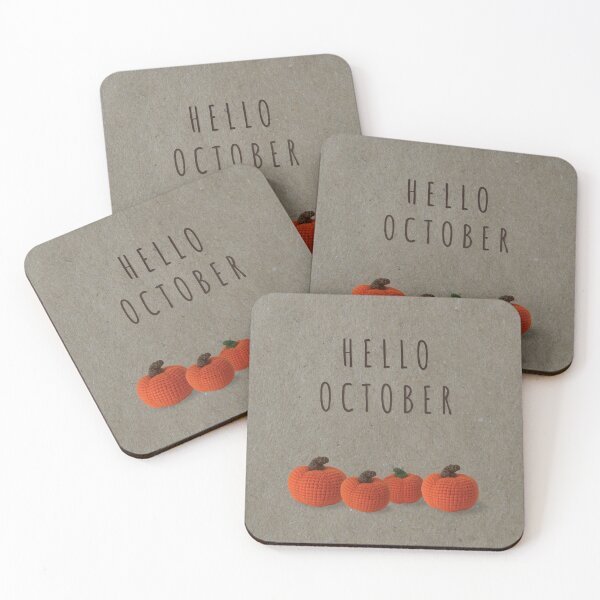 Item preview, Hello October Cute Crochet Pumpkins Autumn Vibes designed and sold by OlhaTironArt.