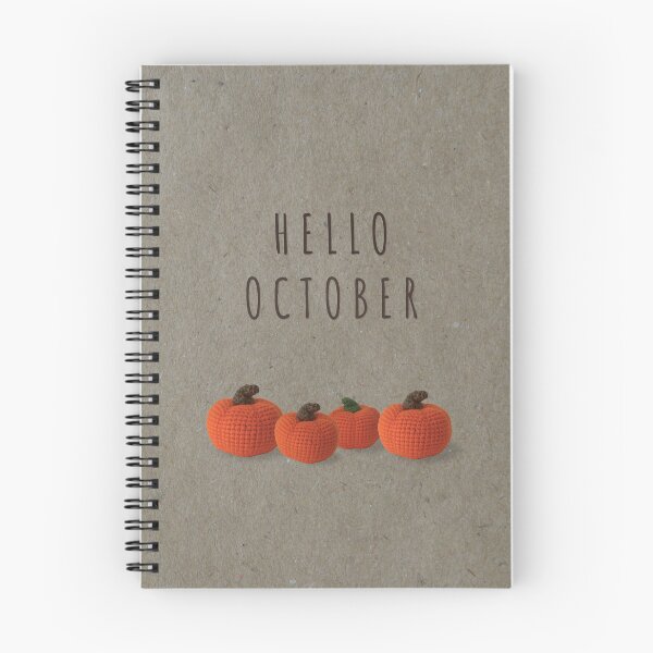 Item preview, Hello October Cute Crochet Pumpkins Autumn Vibes designed and sold by OlhaTironArt.