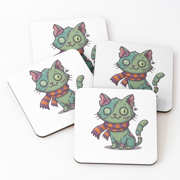 Item preview, Gato zombi - Gatito espeluznante de Halloween designed and sold by cutbeastfactory.